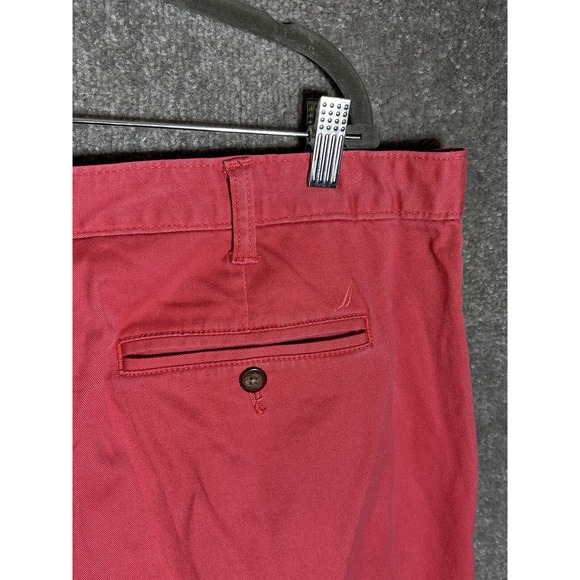Nautica Flex Classic Fit‎ Straight Leg Chino Pants Mens Size 40x32 Coral Pink - Picture 8 of 13